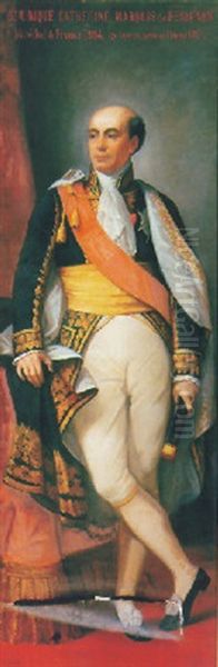 Dominique Catherine Marquis De Perignon, Marechal De France 1804, Gouverneur De Paris 1823 Oil Painting by Emmanuel Auguste Masse