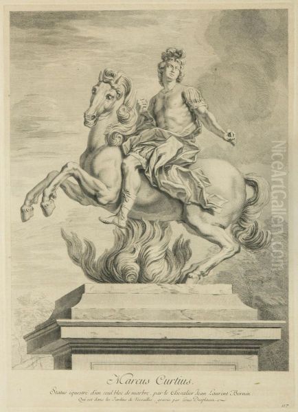 Marcus Curtius, Par Louis Deplaces Oil Painting by Gian Lorenzo Bernini