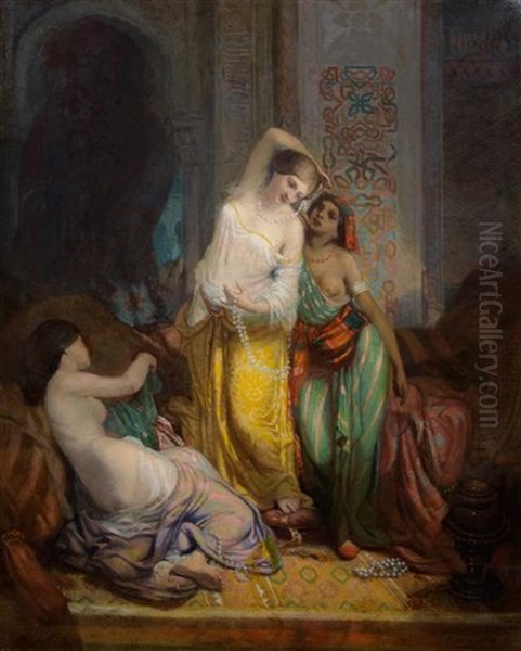 Divertissement Au Harem Oil Painting by Charles Antoine Augustin Massenot