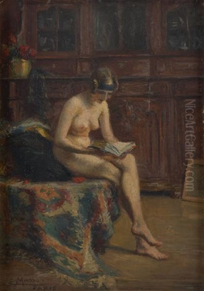 Jeune Femme Nue A La Lecture Oil Painting by Edouard Masson