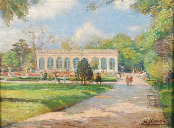 Les Tuileries A Paris Oil Painting by Edouard Masson