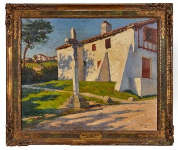 Le Carrefour De La Croix Blanche, Ciboure Oil Painting by Georges Masson