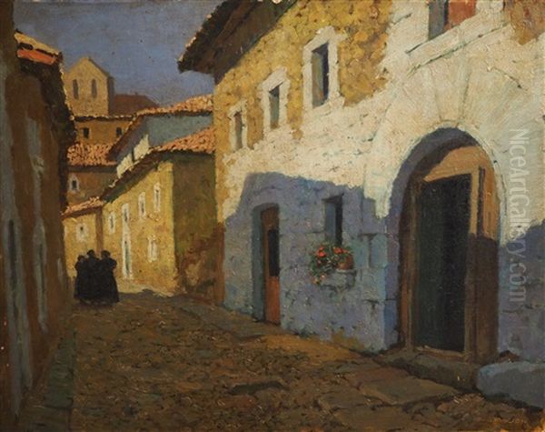 Fin D'apres-midi, Rue De L'eglise A Sos Del Rey by Georges Masson