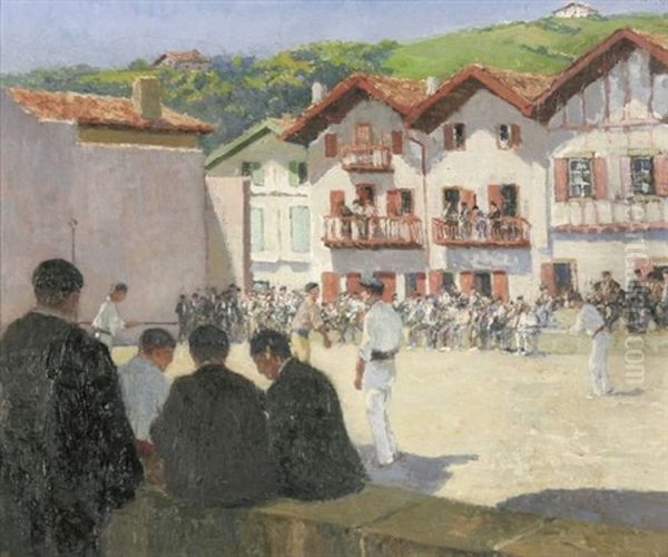 Partie De Pelote. Baskisches Ballspiel Oil Painting by Georges Masson