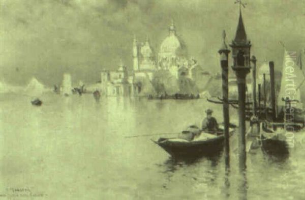 Santa Maria Della Salute, Venice Oil Painting by Egisto Massoni