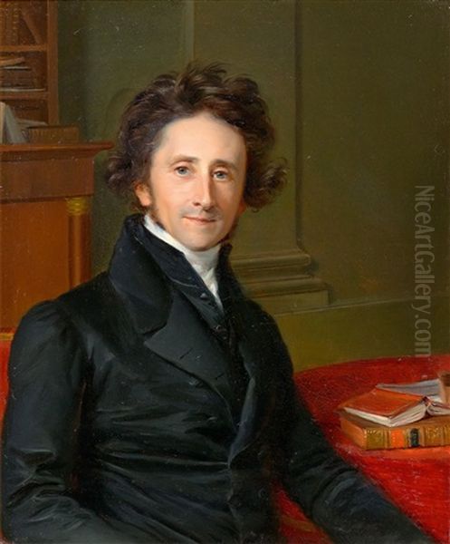 Portrait Of Monsieur Alphonse Marie Ferdinand Nicole-du Pan Oil Painting by Firmin Massot