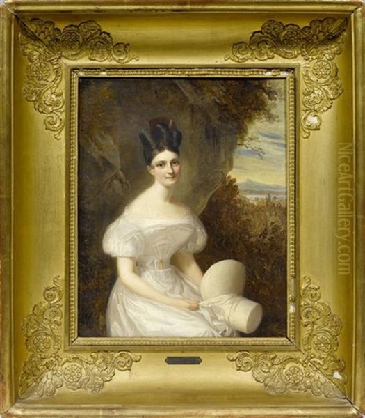 Portrait D'adelaide Hippolyte Octavie (dite Adele) Nee Ceard Oil Painting by Firmin Massot