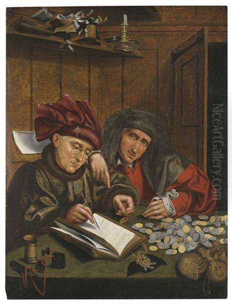 The Tax Collectors Oil Painting by Quentin Massys the Elder