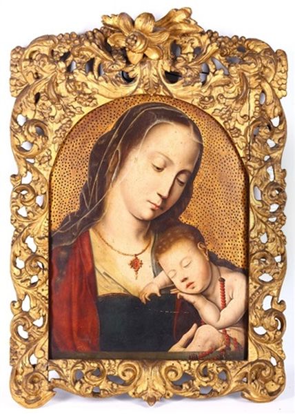 Madonna And Child Oil Painting by Quentin Massys the Elder