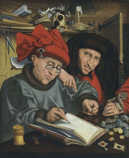 The Tax Collectors Oil Painting by Quentin Massys the Elder