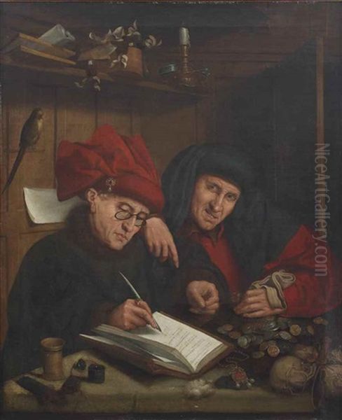 The Tax Collectors Oil Painting by Quentin Massys the Elder