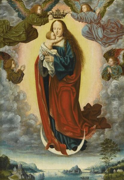 The Virgin And Child In Glory Oil Painting by Quentin Massys the Elder