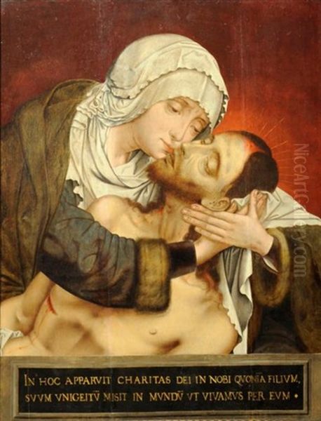 Lamentation Sur Le Christ Mort Oil Painting by Quentin Massys the Elder