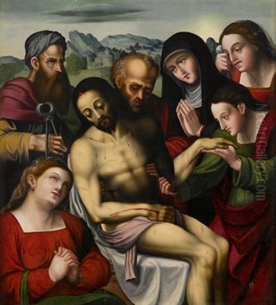 Lamentation Of Christ Oil Painting by Quentin Massys the Elder