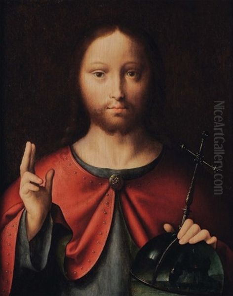 Le Christ Pantocrator Oil Painting by Quentin Massys the Elder