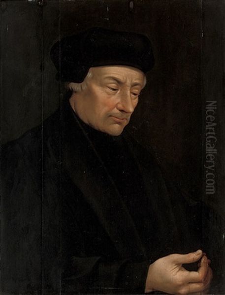 Portrait Of Erasmus Oil Painting by Quentin Massys the Elder