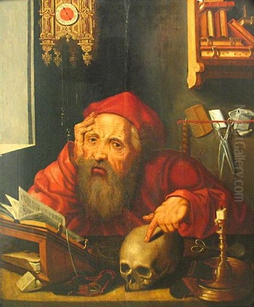 St. Jerome In His Study Oil Painting by Quentin Massys the Elder