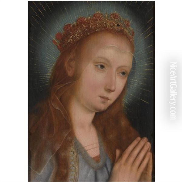 The Virgin Praying Oil Painting by Quentin Massys the Elder