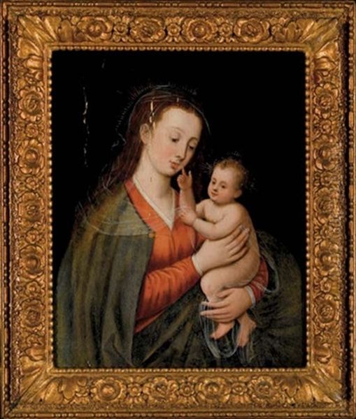 Vierge A L'enfant Oil Painting by Quentin Massys the Elder