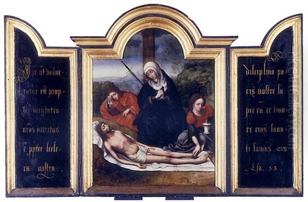 The Lamentation; Saint Peter; Saint Paul by Quentin Massys the Elder