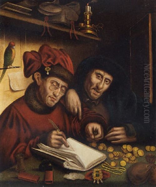 The Tax Collectors Oil Painting by Quentin Massys the Elder