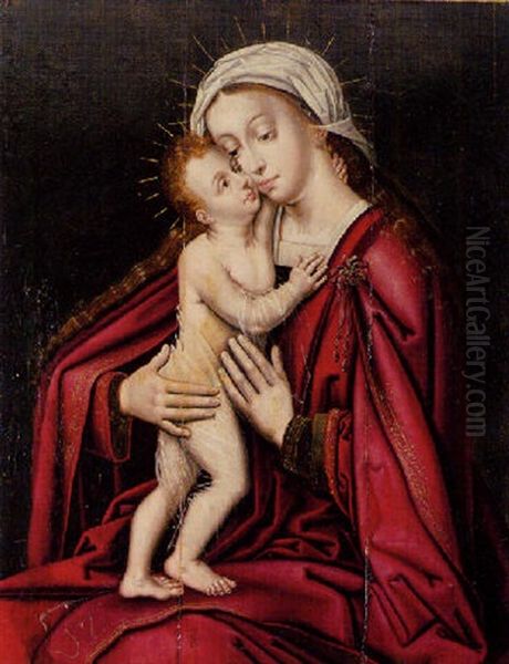 La Vierge A L'enfant Oil Painting by Quentin Massys the Elder