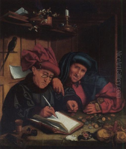 The Tax Collectors Oil Painting by Quentin Massys the Elder