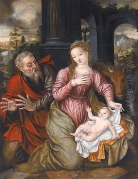 The Nativity Oil Painting by Jan Massys