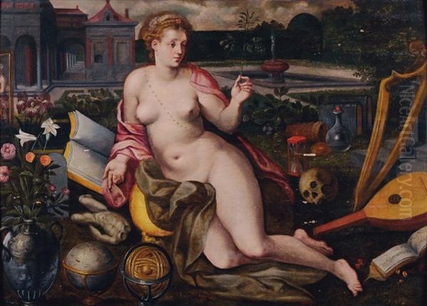 Allegorie Des Arts Et Des Lettres Oil Painting by Jan Massys