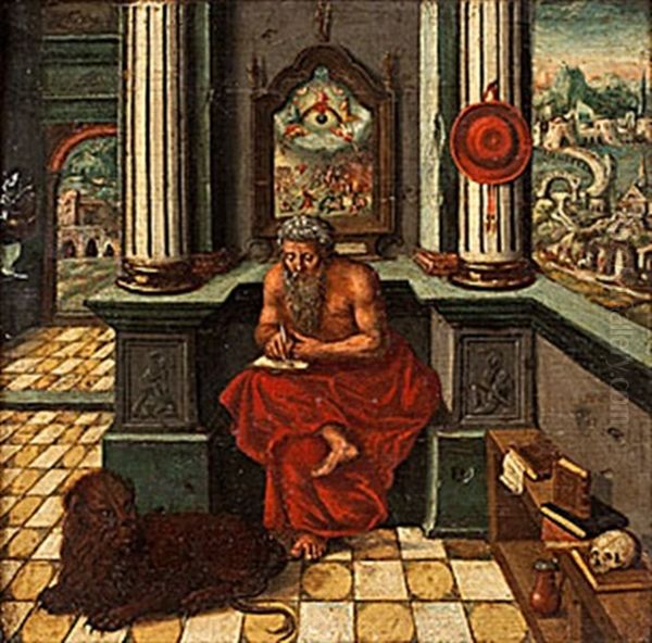 St. Hieronymus Oil Painting by Jan Massys