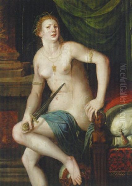 Lucretia Oil Painting by Jan Massys