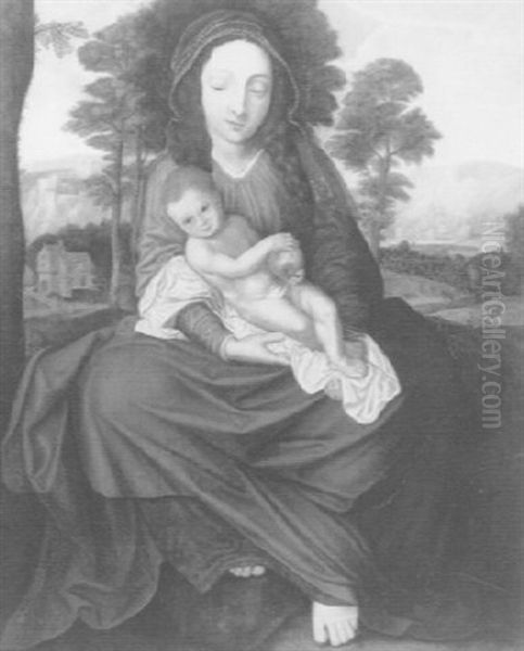 Madonna With The Child Oil Painting by Jan Massys