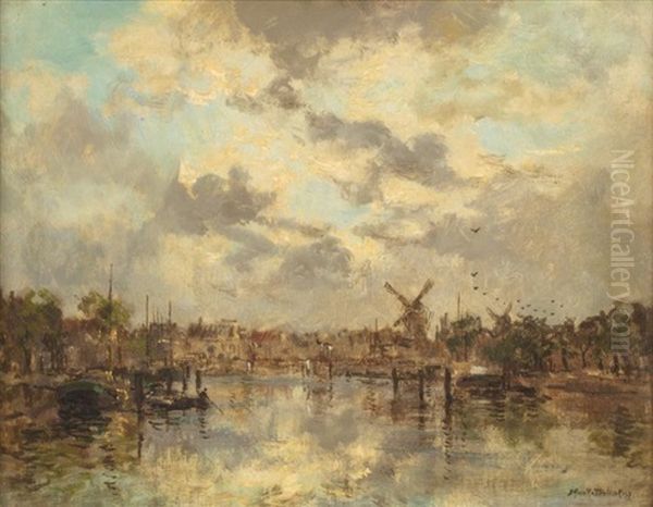 Haarlem Oil Painting by Johan Hendrik van Mastenbroek