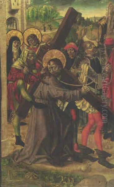 Christ On The Road To Calvary Oil Painting by  Master of Budapest