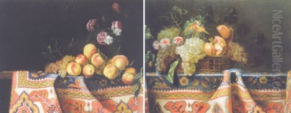 Nature Morte Aux Fruits Et Fleurs Oil Painting by  Master of Carpet