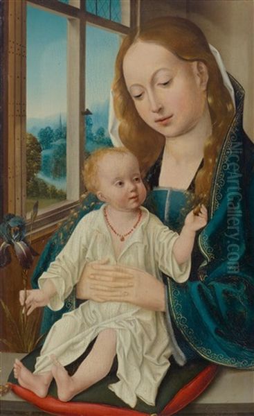 Madonna And Child With John Oil Painting by  Master of Frankfurt