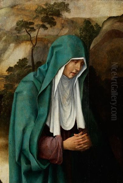 Trauernde Maria Oil Painting by  Master of Frankfurt