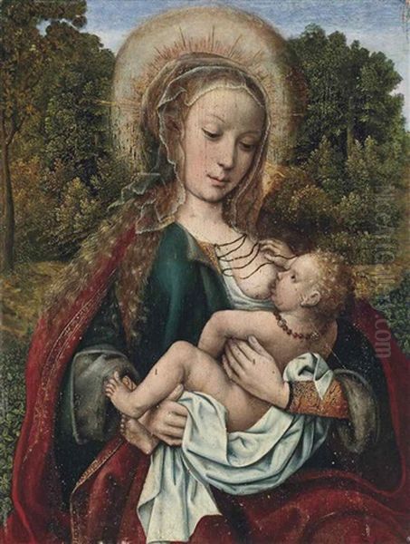 The Virgin And Child In A Garden Oil Painting by  Master of Frankfurt