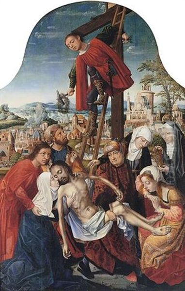 The Deposition Of Christ Oil Painting by  Master of Frankfurt