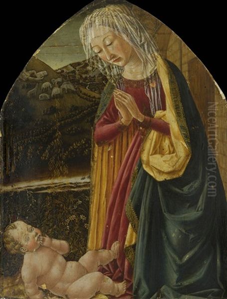 Anbetung Des Kindes Oil Painting by  Master of San Miniato