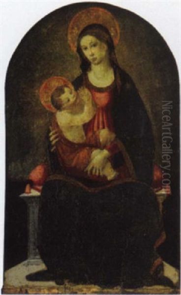 Madonna In Trono Con Bambino Oil Painting by  Master of San Miniato