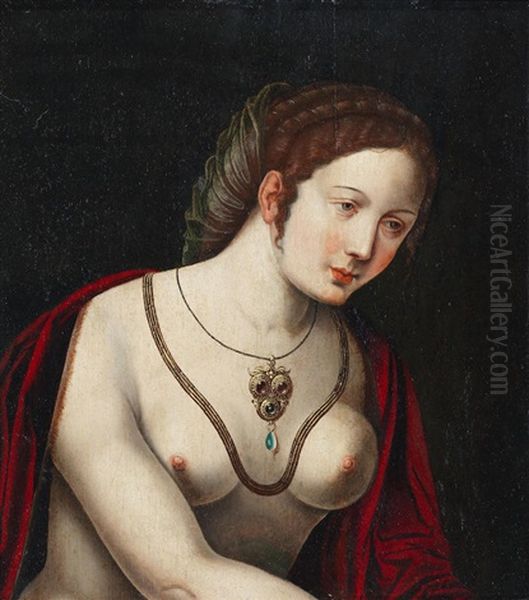 Lucretia Oil Painting by  Master of the Female Half Lengths