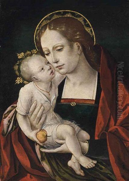 The Virgin And Child Oil Painting by  Master of the Female Half Lengths