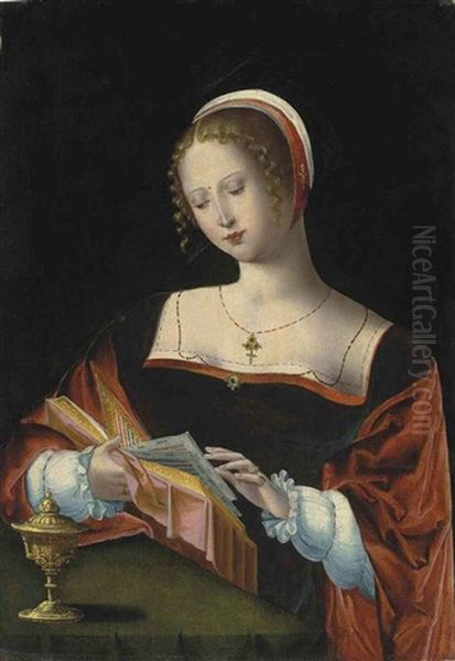 Saint Mary Magdalene Oil Painting by  Master of the Female Half Lengths