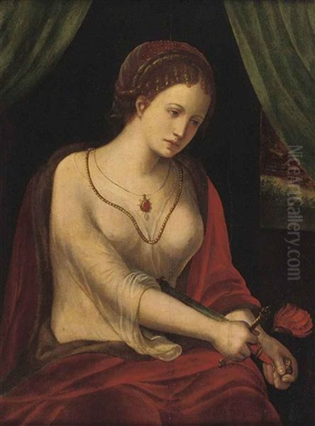 Lucretia Oil Painting by  Master of the Female Half Lengths