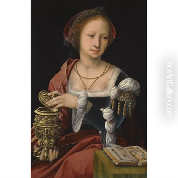 The Magdalen Oil Painting by  Master of the Female Half Lengths