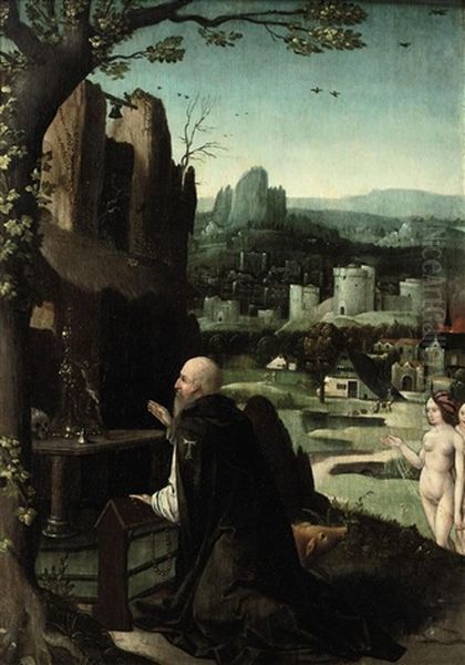 The Temptation Of Saint Anthony Oil Painting by  Master of the Female Half Lengths