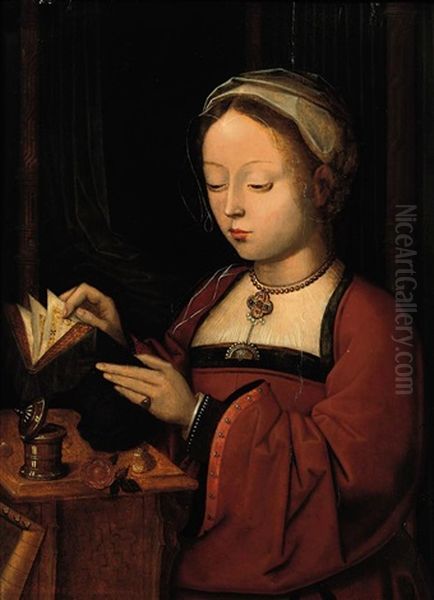 Saint Mary Magdalene Oil Painting by  Master of the Female Half Lengths