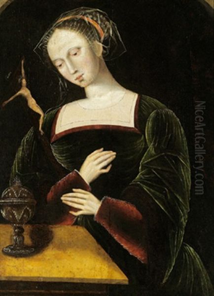 Die Busende Magdalena Oil Painting by  Master of the Female Half Lengths