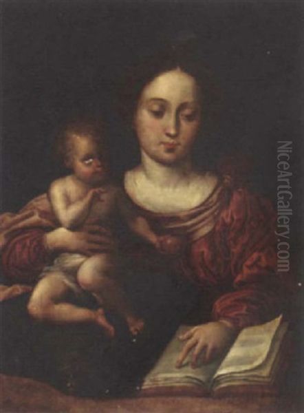 The Virgin And Child Oil Painting by  Master of the Female Half Lengths